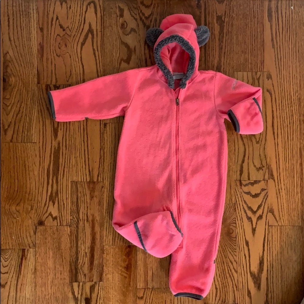 Columbia fleece onesie.